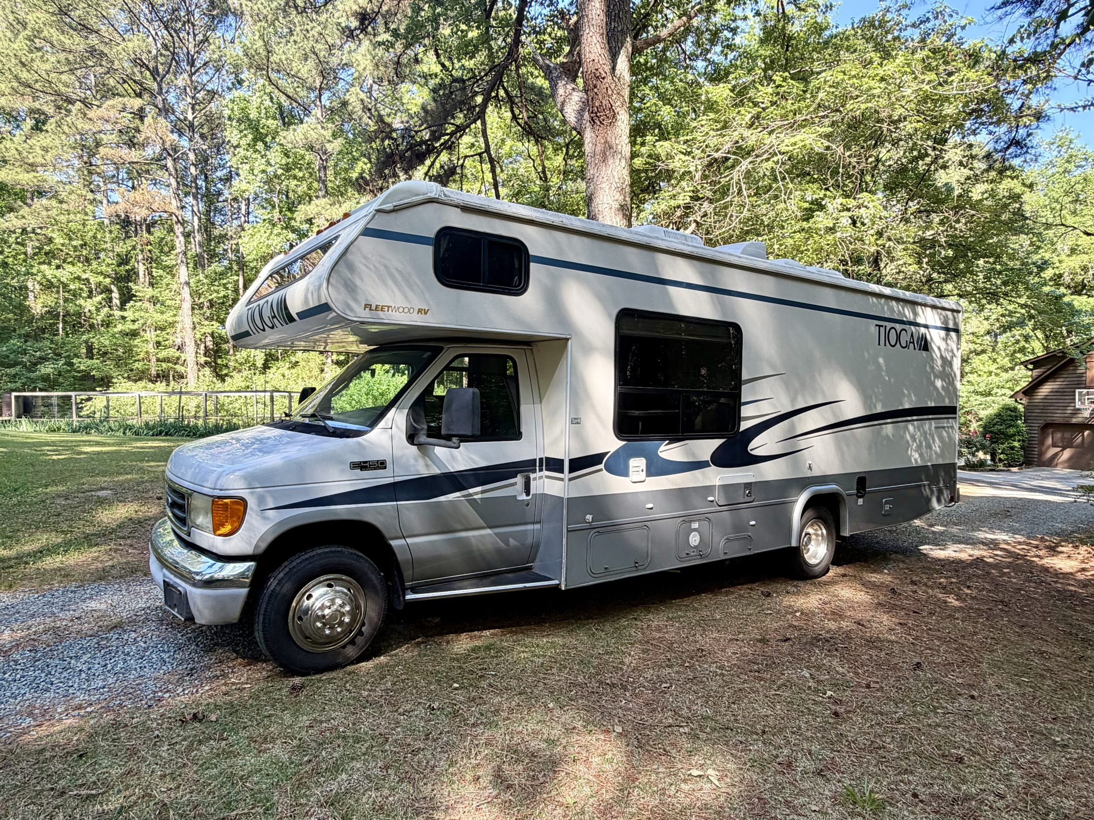 Tioga exterior in the woods